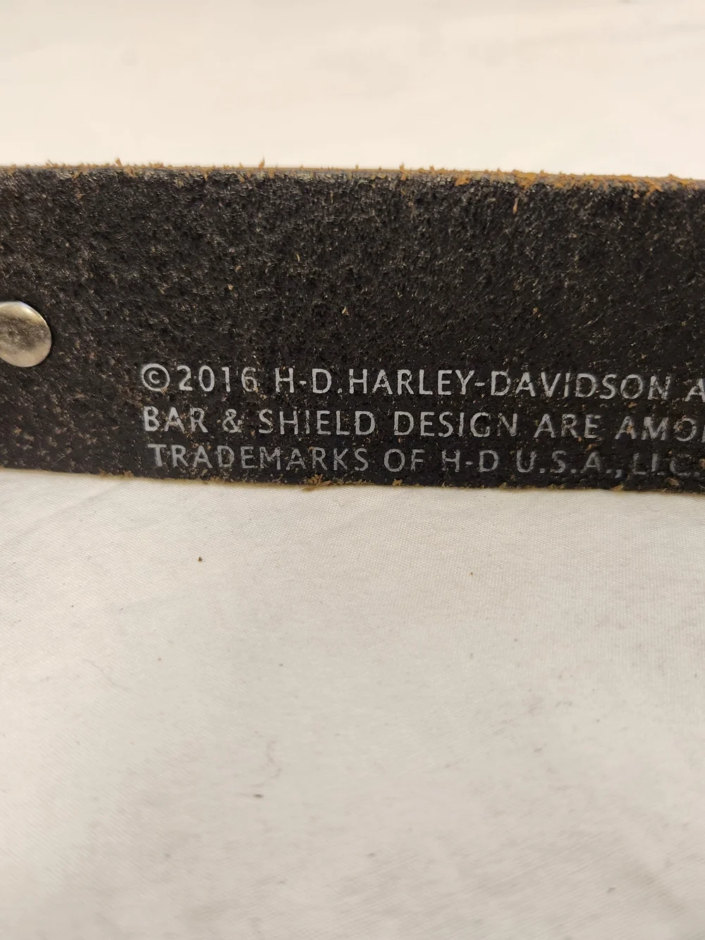 RARE VINTAGE HARLEY DAVIDSON ROAD SLAYER MEN BLACK LEATHER BELT BUCKLE SIZE 40